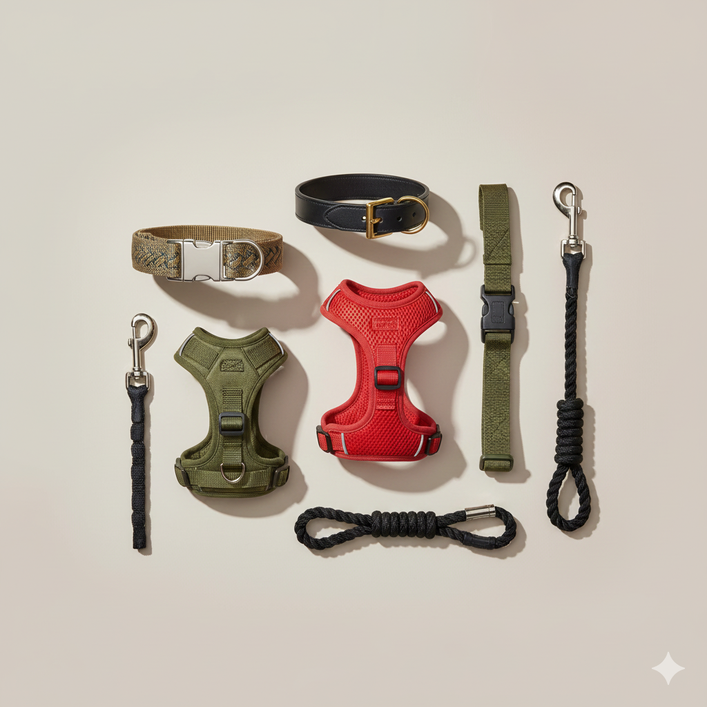 Dog Collars, Leashes & Harnesses