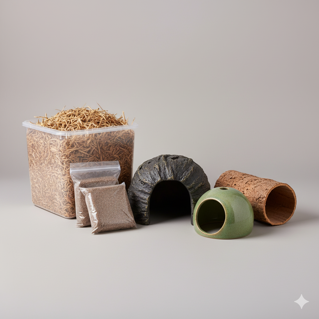 Reptile Bedding & Hideouts
