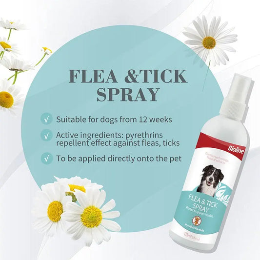 Bioline Flea & Tick Spray - 175 ml (6970117120455.0)