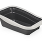 Nella Cat Litter Tray with Frame - 58 x 37.5 x 18 cm/ Grey