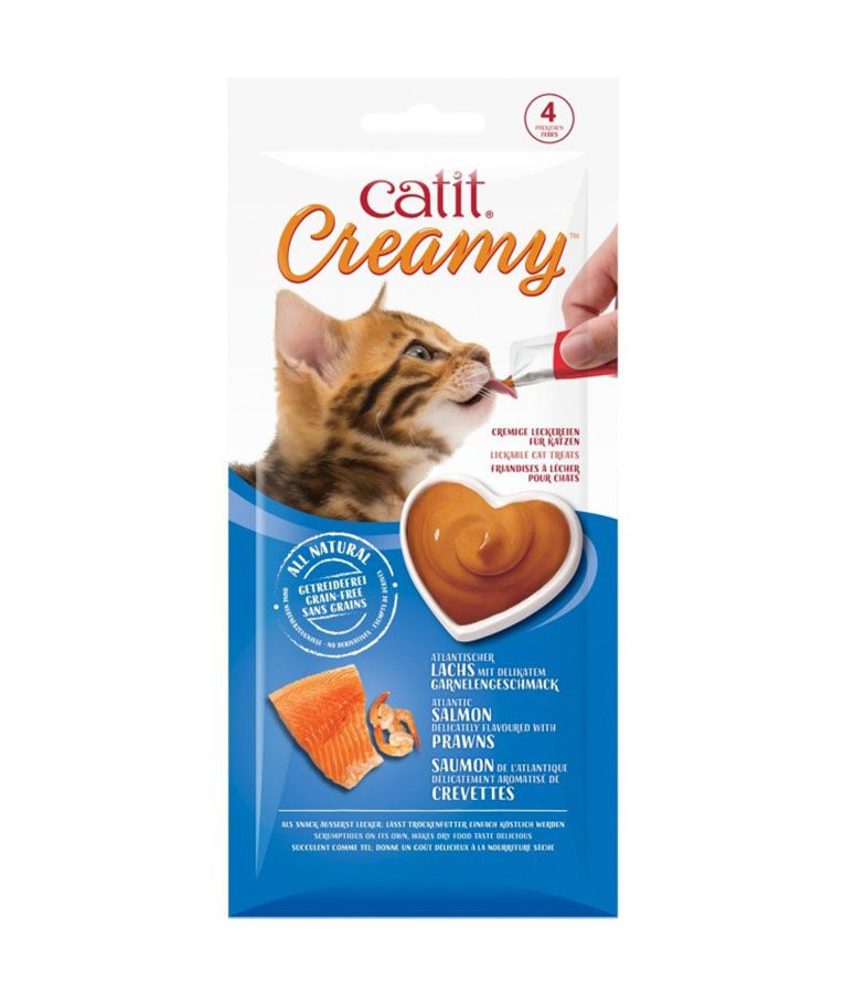 CatIt Creamy Lickable Treats - Salmon & Prawns