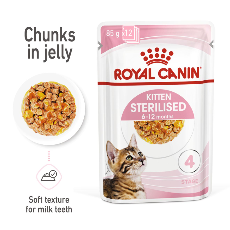 Feline Health Nutrition Kitten Sterilised Jelly (WET FOOD - Pouch)